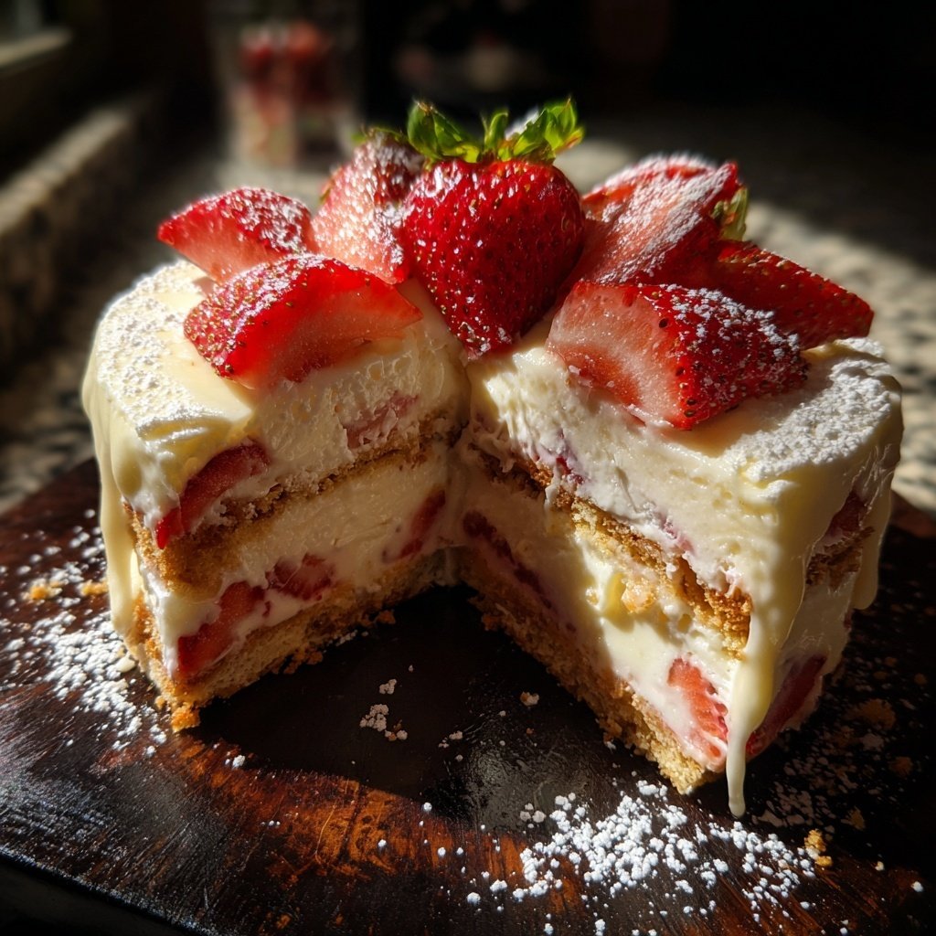 Erdbeer Pudding Schnitten