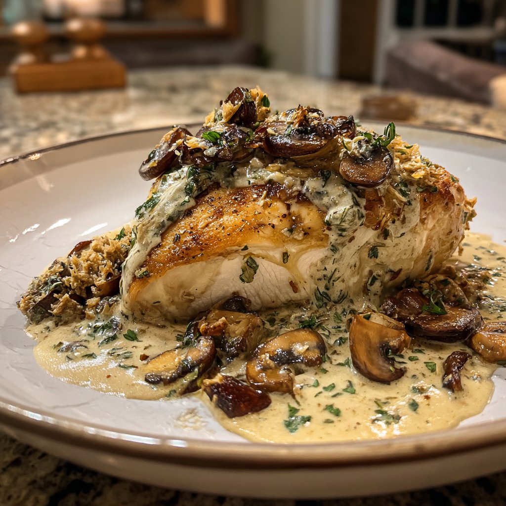 Hähnchenbrust mit Pilzen